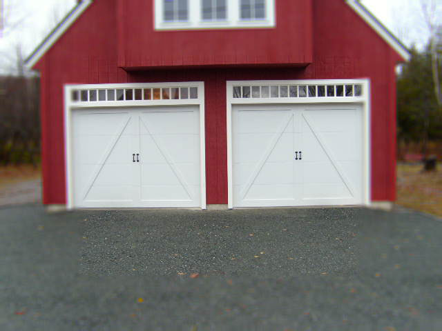 Two White Color Garage Doors
