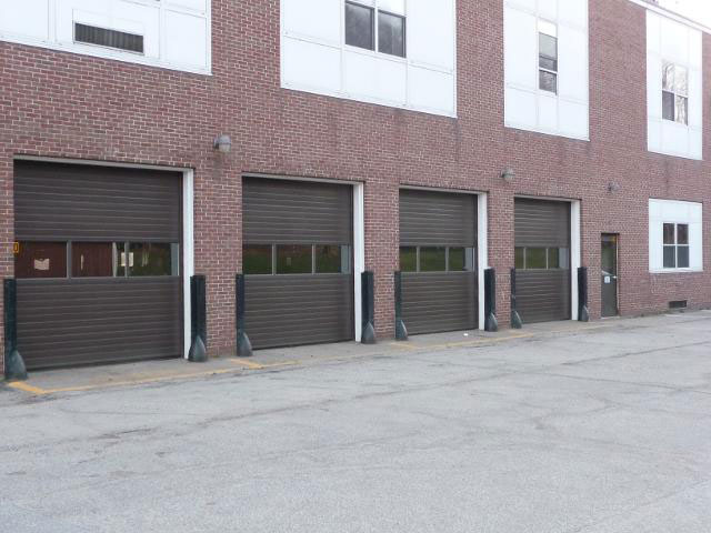 Side View of  Brown Color Garage Doors