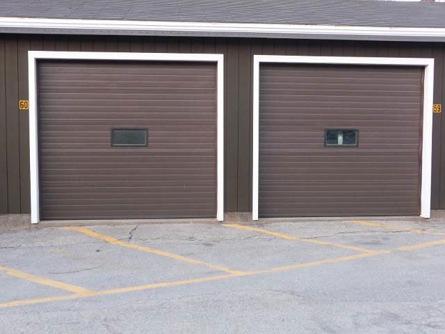 Closed Brown Color Garage Doors